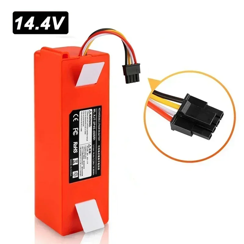 Original Battery Xiaomi Roborock Robotic Vacuum Cleaner S55 S51 S60 S65 S50 S5 MAX S6 Parts 14.4V 12800mAh power tool battery rechargeable battery vacuum cleaner battery battery replacement