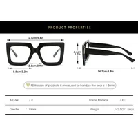 Lunettes de lecture carrées anti-lumière bleue pour hommes et femmes, lunettes optiques vintage, double document, délinquants de lecture, créateur de marque 6