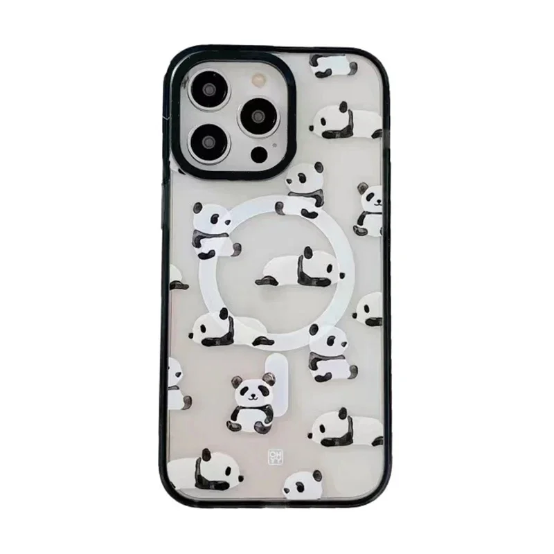 

MagSafe Acrylic Panda Cute Phone Case Cover for IPhone 11 12 13 14 15 Pro Max Case for IPhone 14 Pro Max