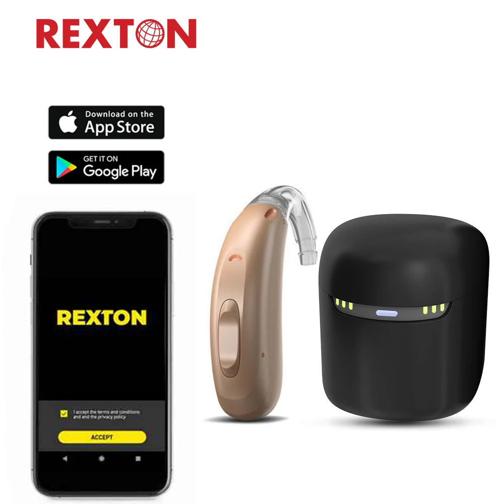 RextonAudífono recargable mcore blip 20, 115 db, 16 canales