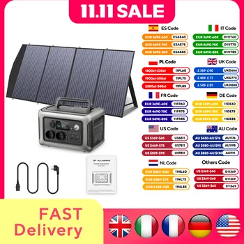 ALLPOWERS R600 Solar Generator with SolarPanel (Optional), 600W 299Wh LiFePO4 Portable Power Station with Solar Charger for Camp