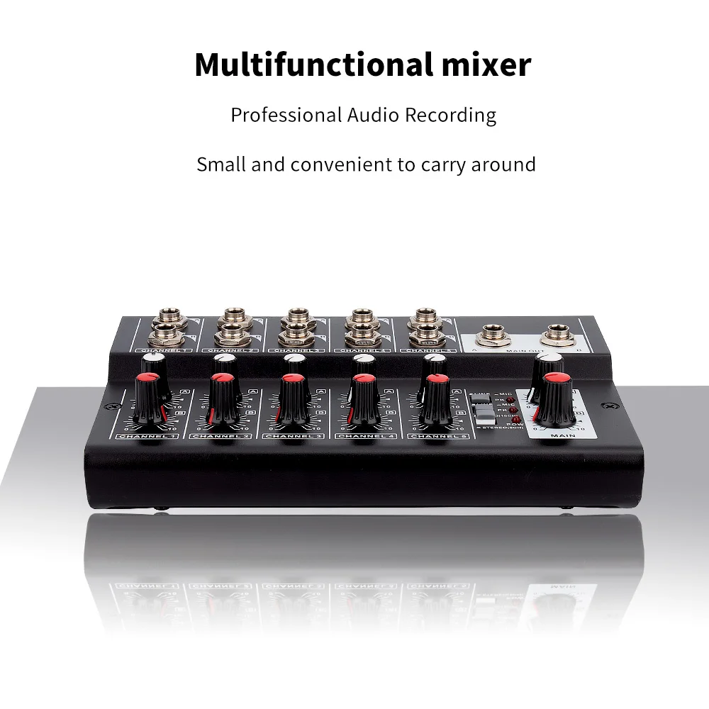 MIX5210 10-Channel Mixing Console audio mixer For Recording DJ Network Live Broadcast Karaoke