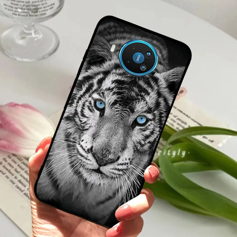Silicone Soft Cool Animal TPU Black Phone Case - Stylish Protective Bumper Cover