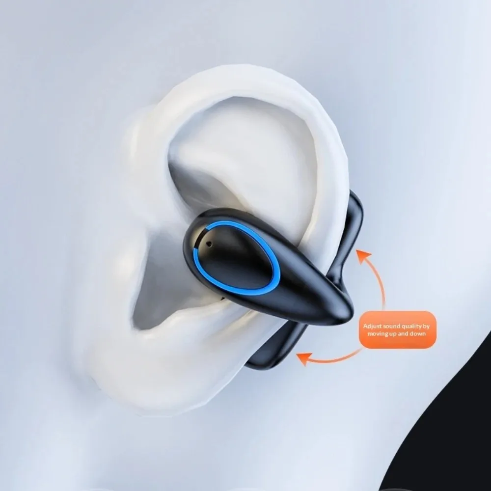 Einzelohr Knochenschall Sportkopfhörer Kabellos Bluetooth_voghion.com