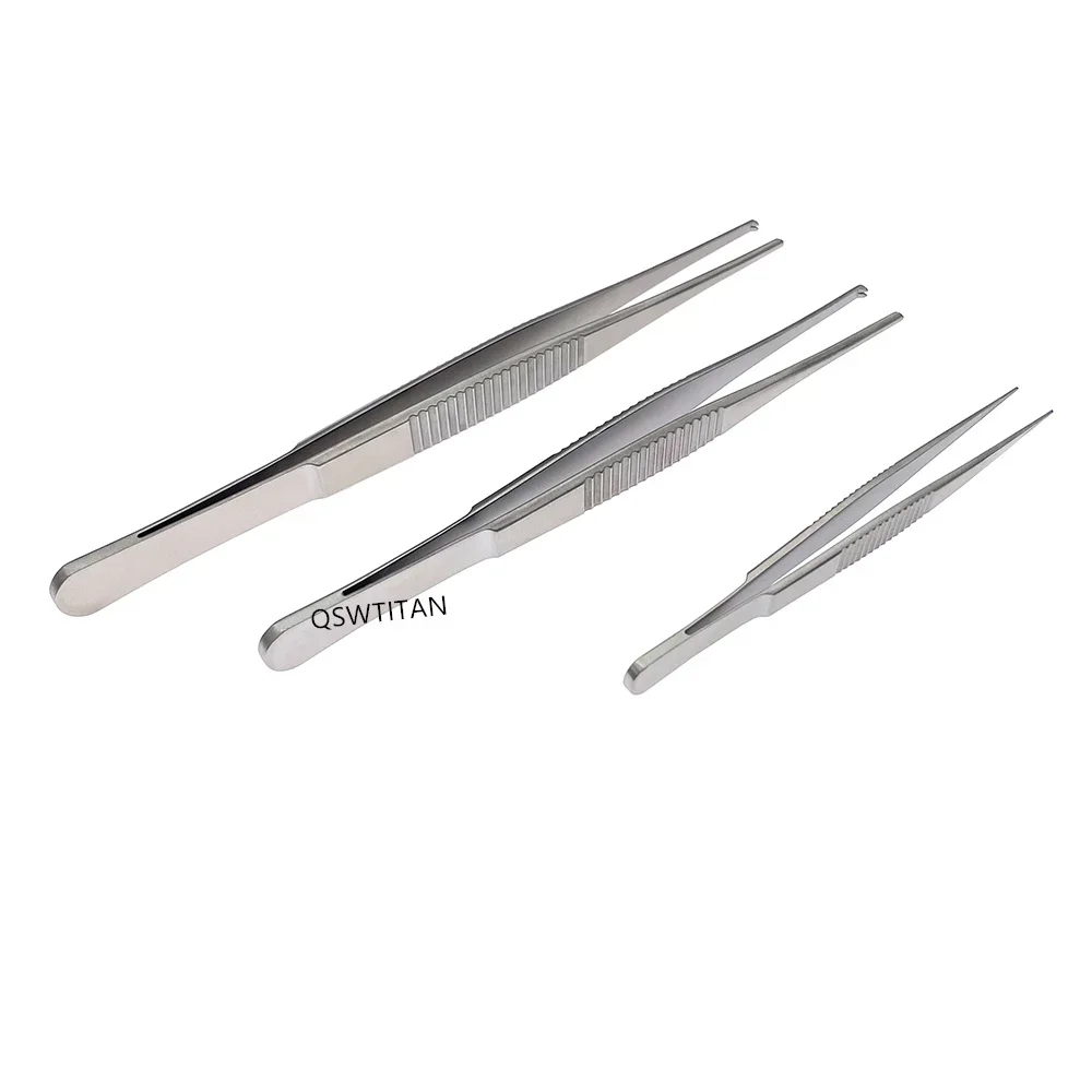 Teethed Tissue Forceps Tweezers Serrated Tips Stainless steel Plastic Eye Surgical Instrument Capsulorhexis Forceps Ophthalmic Tool Plastic Surgery Tool