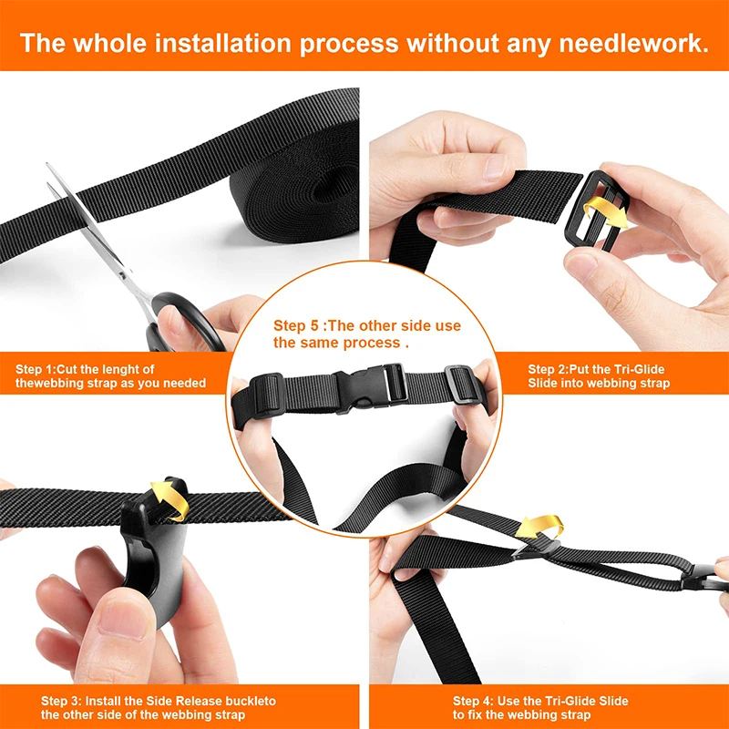 10M Nylon Webbing Backpack Strap with Buckles for nylon webbing nylon webbing tape