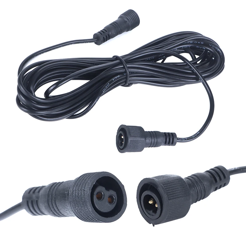 

5 Meter Extension Cable For Solar Spotlight Waterproof Cable 2 Pin Male To Female Connector Floodlight Universal 5M Cable