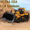 HUINA 1554 1:16 2.4G Remote Control Bulldozer Strong Power Simulation Modeling Lighting Sound Effect Kid Adult Engineering Toy 1