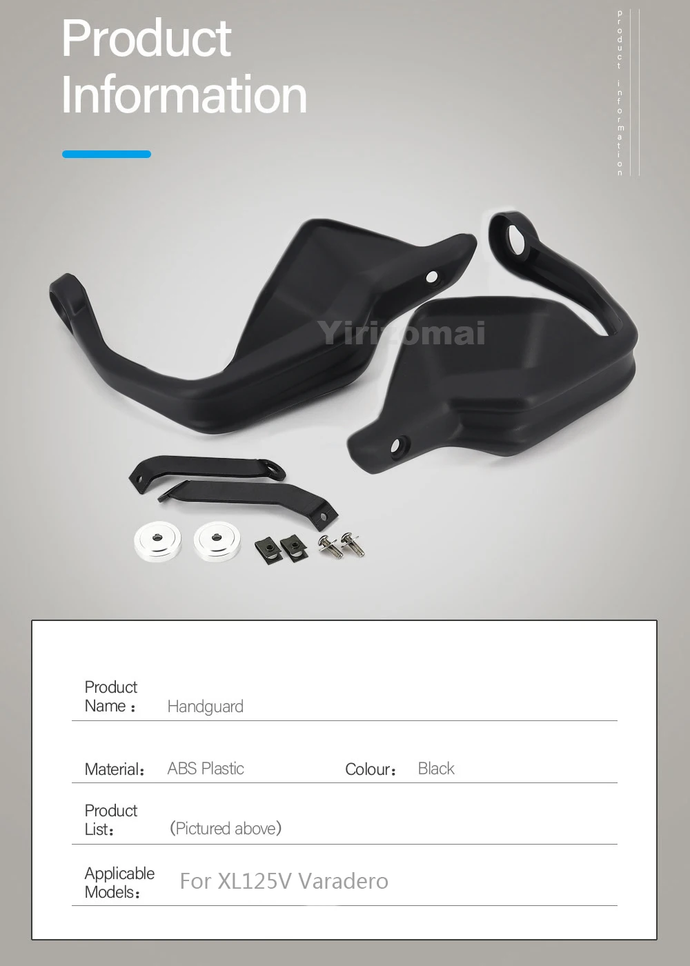 Garde-Mains Protection Pour Moto XL125V Varadero - Plastique Résistant, Anti-Froid & Pluie