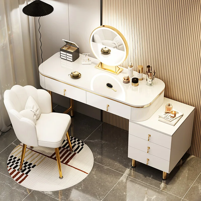 

Coffee Table Dressers White Bedside Cosmetic Storage Mirror Cabinet Side Wood Dressers Drawers Coiffeuse Girls Bedroom Furniture