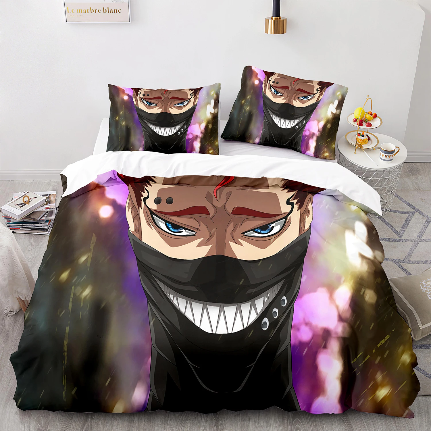 

Anime Black Clover 3D Printed Bedding Set Duvet Covers Pillowcases Comforter Bedding Set Bedclothes Bed Linen