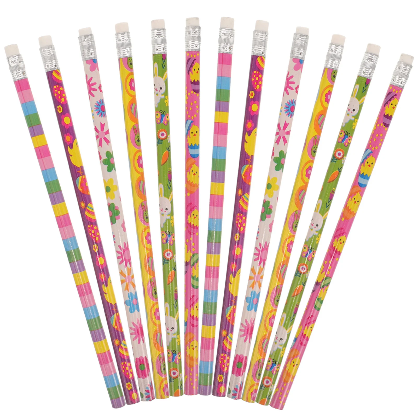 

24 Pcs Easter Pencil Students Stationery Portable Lead Pencils for Party Designed Writing Wooden School