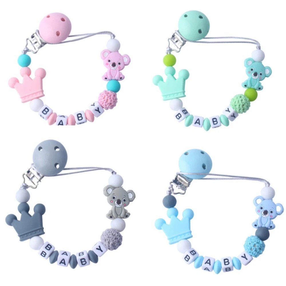 KoalaPacifierChainHolderforBabyKidsPacifierClipsTeethingChew