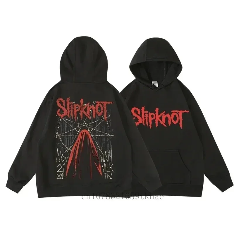 

Prepare for Hell Tour Rock Men Hoodie Pure Cotton Sweatshirts Slipknots Outerwear Heavy Metal Coat Hooded Streetwear Hoody Tops