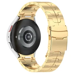 Premium Quick Fit Stainless Steel Watch Strap - Seamless Design, No Gaps - Galaxy watch 4 44mm (Gold)