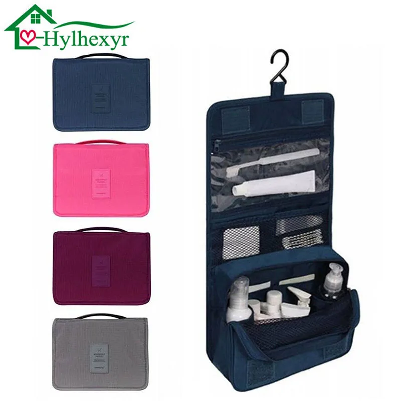

Portable Travel Nylon Cosmetics storage bag Women Fashion Water-proof Beauty Makeup Bathroom Organizer Of Bath Hook Washing Bag