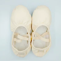 Girls Ballet Shoes Canvas Flat Ballet Dancing Slippers Dance Shoes For Adult Women Kids Children Classic Split-Sole Soft Leather 2