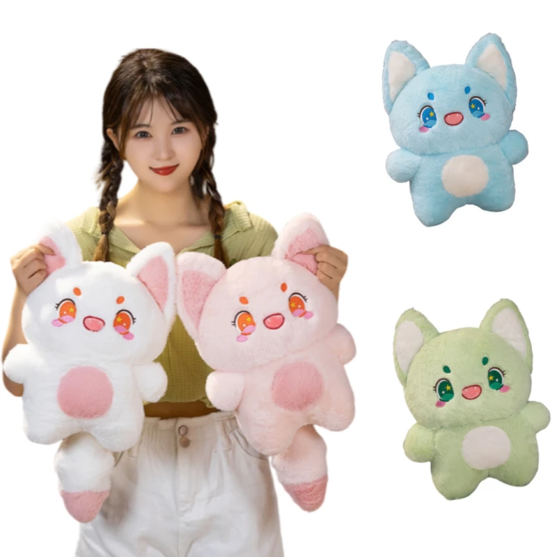 

Kawaii Creative Colorful Cat Plush Toys Soft Accompany Dolls Sofa Decoration Girls Kids Birthday Christmas Halloween Presents