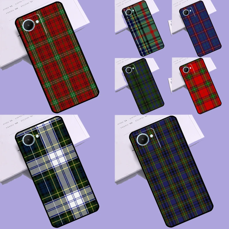 Custodia Con Motivo Scozzese Tartan Del Vestito Del Clan Stewart Per Realme 11 Pro Plus 9 10 Gt Neo 5 3 2 T C11 C15 C25S C21Y C30 C31 C33 C35 C53