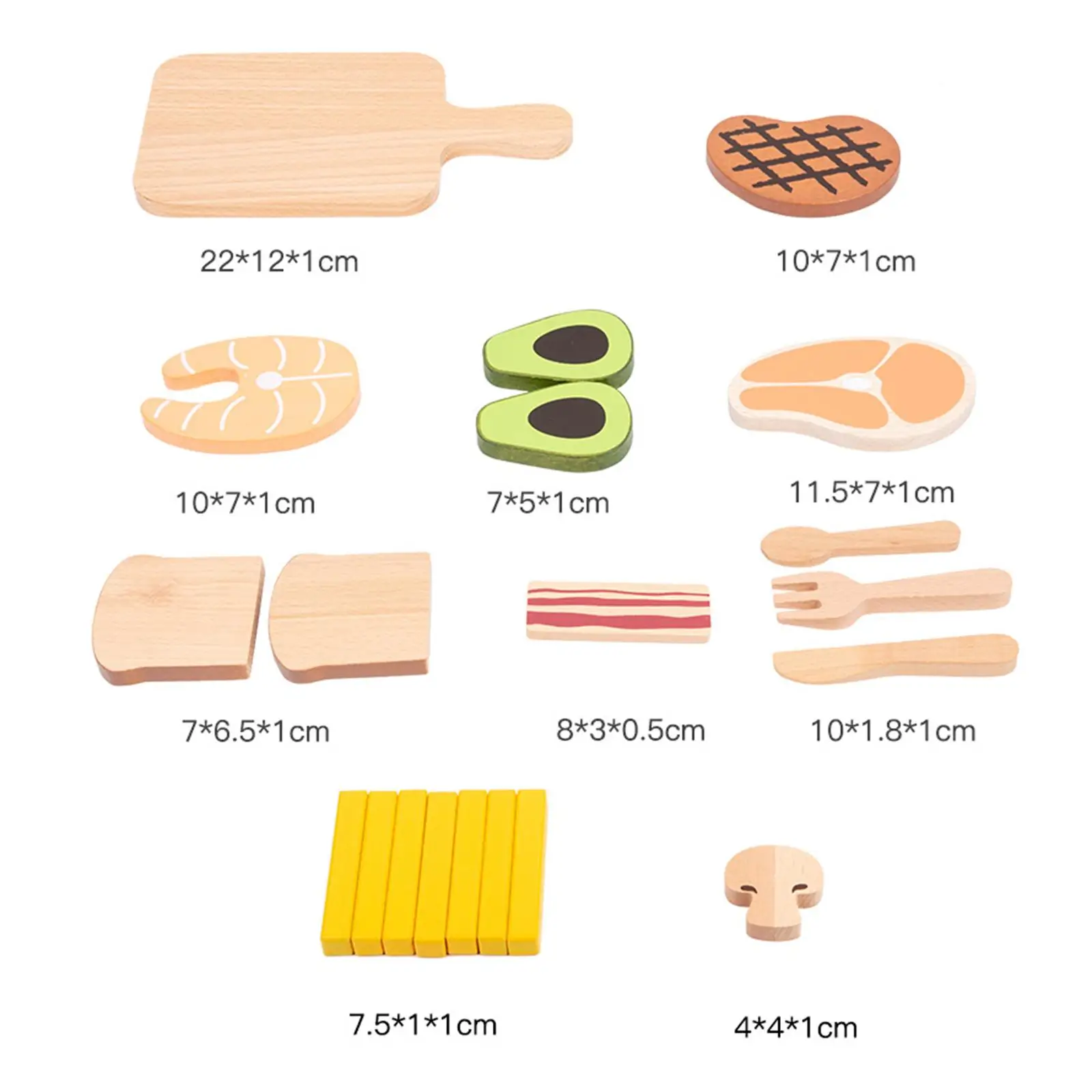 Toddlers Pretend Cooking Toys Preschool Wooden Play Food Set for DIY Model Furnishings Landscape Decorations Gift Handcraft
