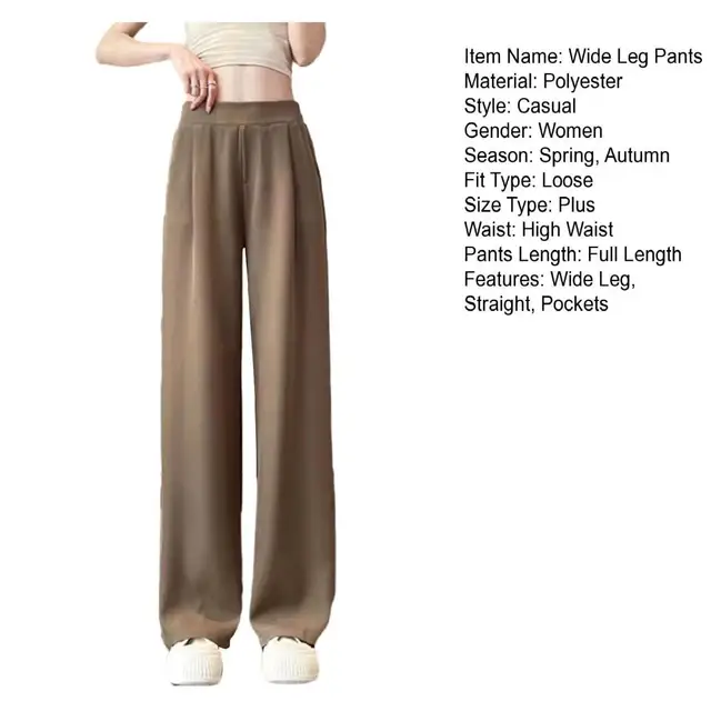 Pantalon Femme Large Et Léger TOFOTL - Confortable, Coupe Palazzo, Pour Tous Les Jours, Yoga, Détente