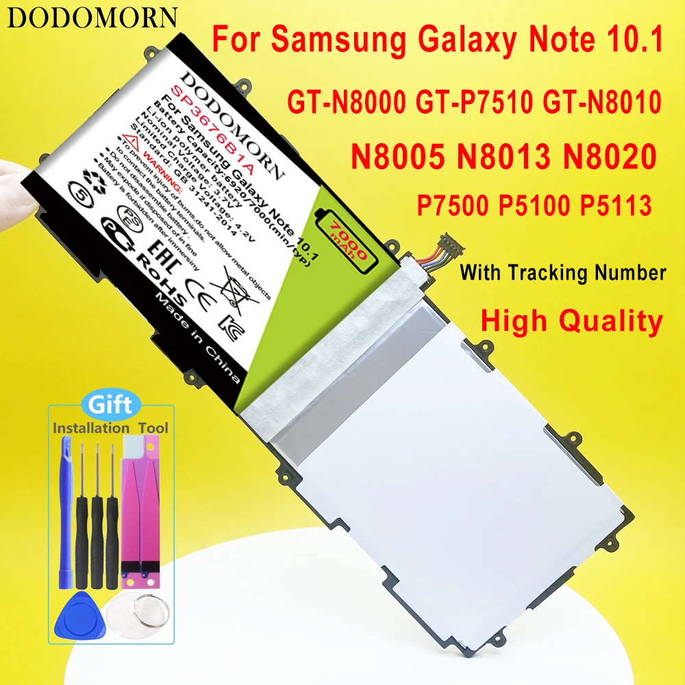 DODOMORN SP3676B1A Tablet Battery For Samsung Galaxy Tab 10.1 S2 N8000