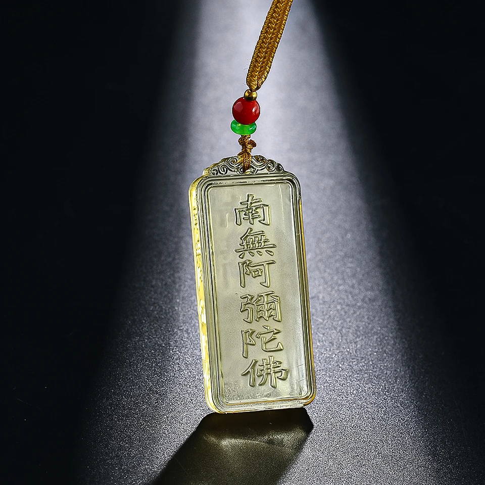 ブドルダム-長方形の色のグラビズペンダント,瞑想のための癒しのジュエリー - AliExpress