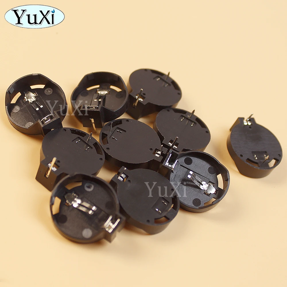 10Pcs CR2032 CR2025 Batterie Halter Knopfzelle Buchse Box Fall 3V Schwarz Batterie Halter Hohe Qualität Reparatur Teile