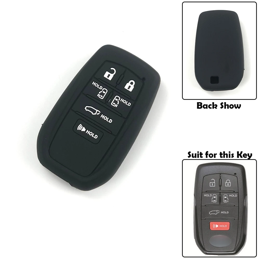 Black 6 Buttons New Key Fob Case Cover Remote Smart Key fit for Toyota Sienna 