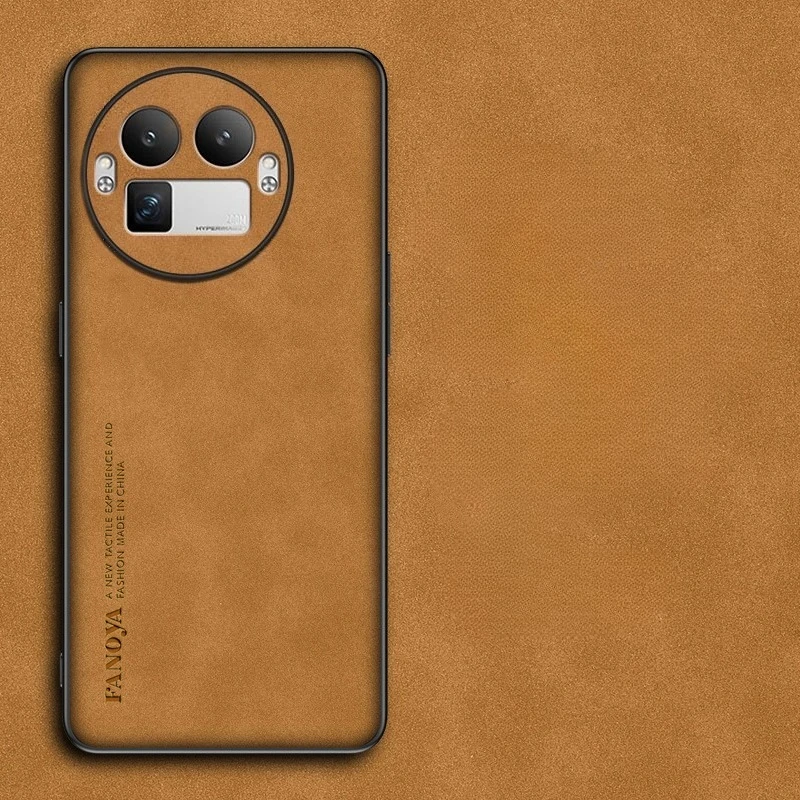 Luxury Skinsheep Leather Shockproof Silicone Bumper Matte Case with Camera Protection