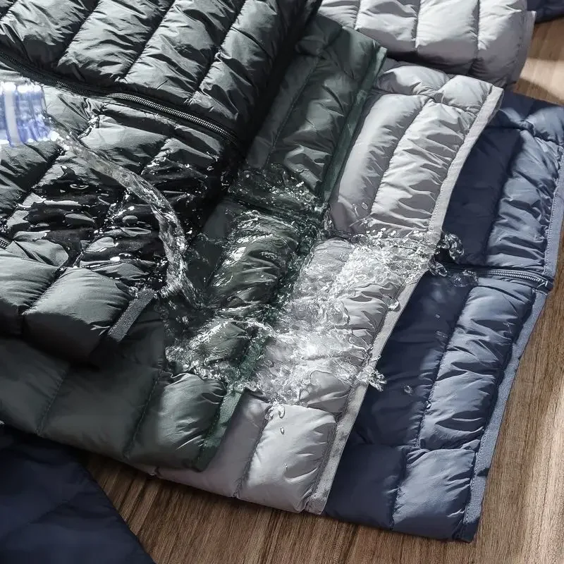 Men's Lightweight Down Cotton Coat Winter Hooded Jacket Casual Versatile Stand Collar Warm Cotton-padded Coat cotton jacket,down jacket,puffer jacket