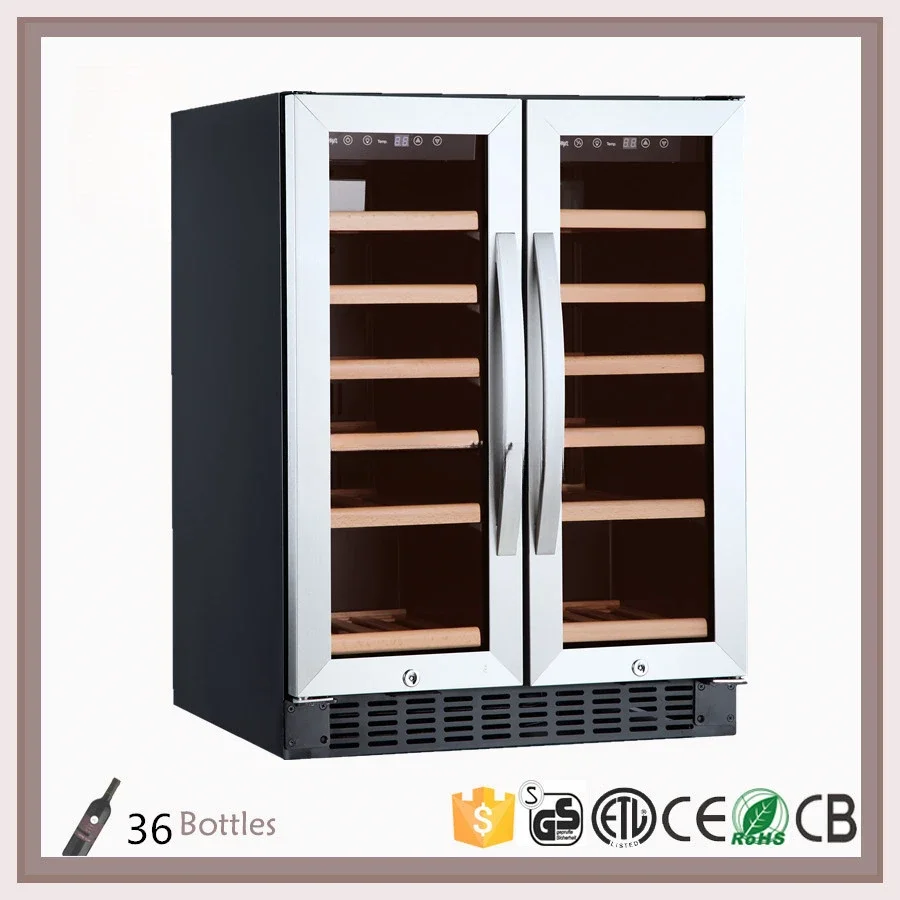 Compressor Double door Wine Cooler with LED Digital Control 3