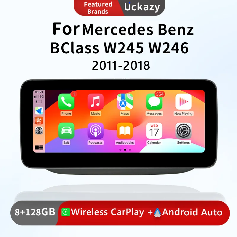 

1920*720 Wireless Carplay Android 13 Car Radio For Mercedes-benz W246 2011-2018 Multimedia Screen Stereo Audio 4G GPS Navigation