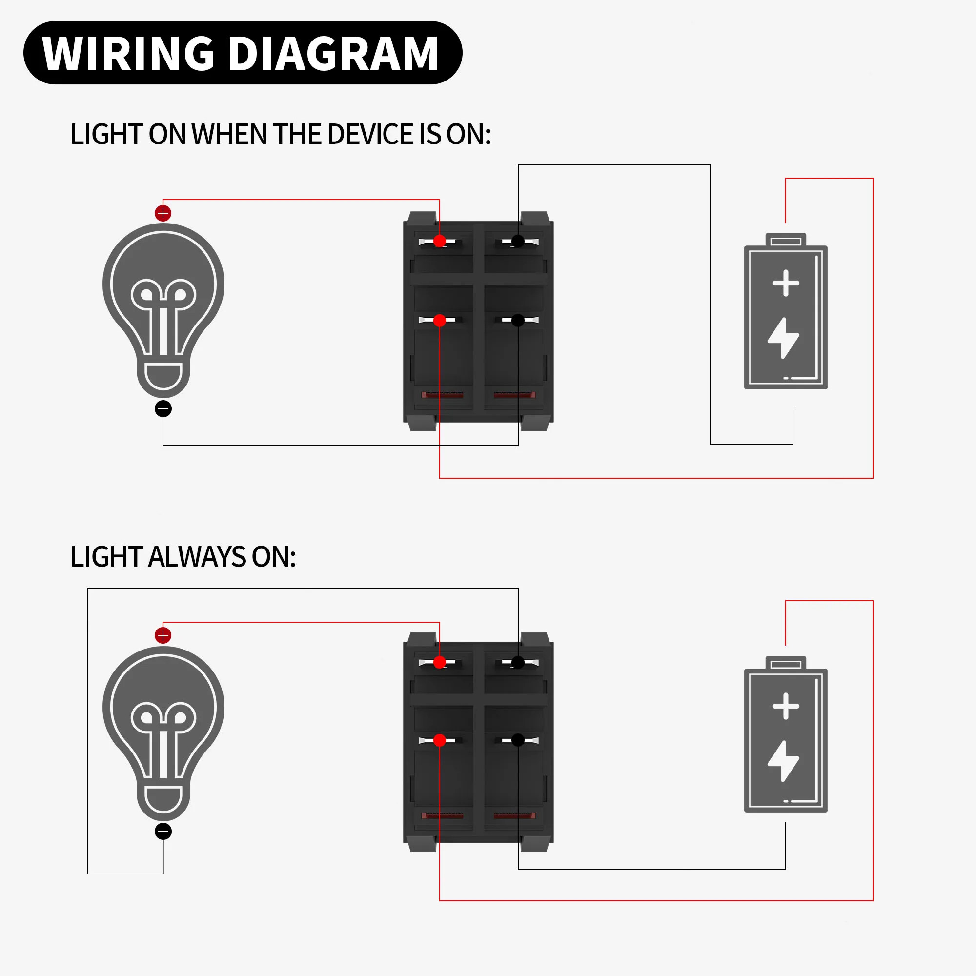 Illuminated Rocker Switch Wiring