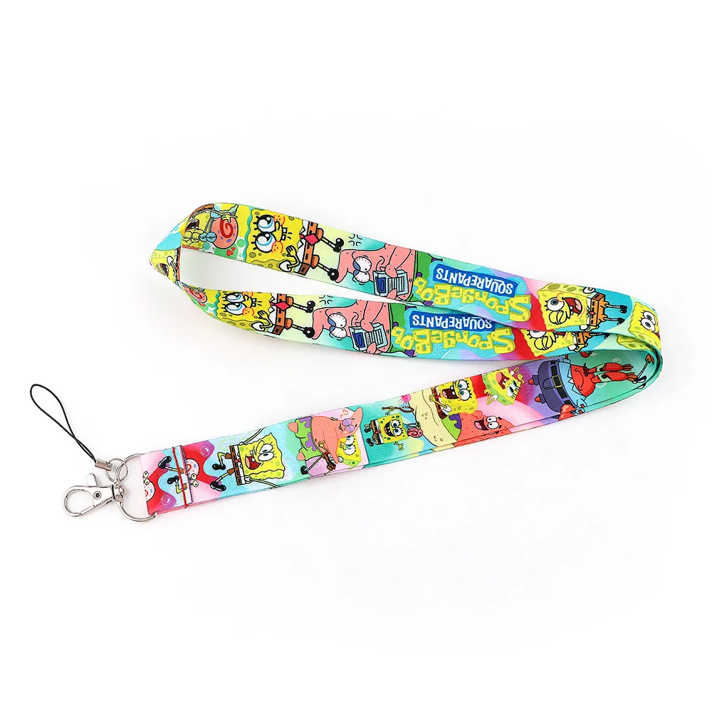 スポンジボブ漫画キーストラップ ID バッジホルダー動物電話ネック