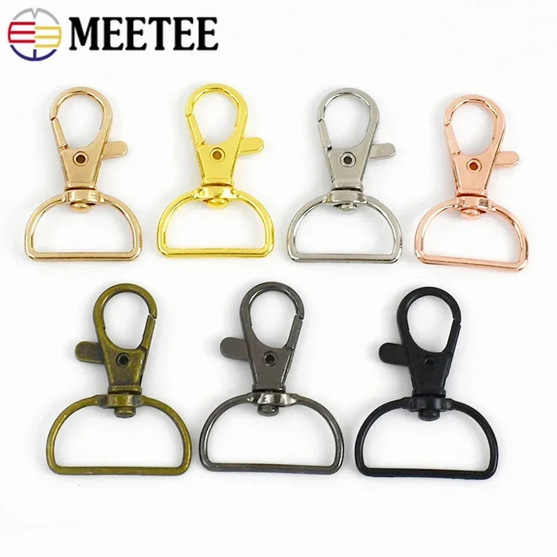 Bag Strap Buckles Metal Lobster Clasp Swivel Clip Snap Hooks Buckle For Webbing Keychain DIY Sewing Accessories 10-50Pcs 20/25mm