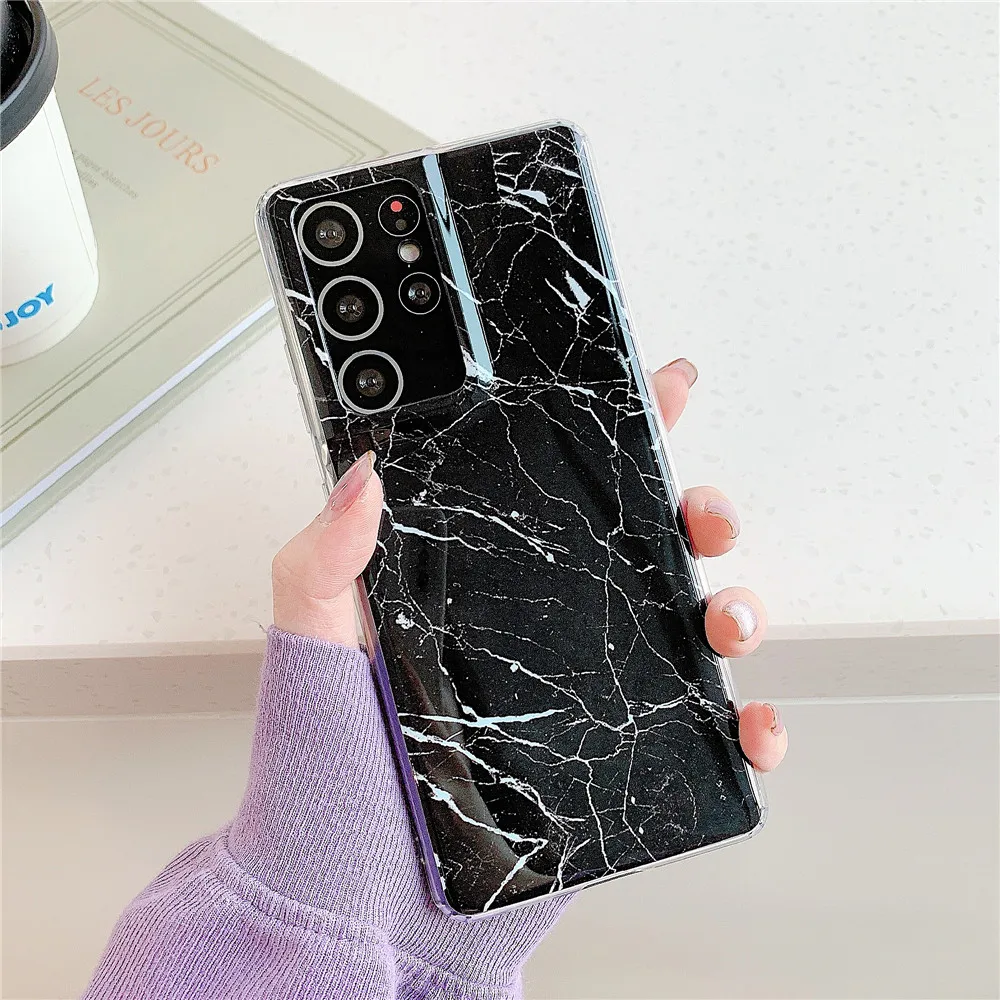 galaxy s22 ultra silicone case Crackle Marble Phone Case For Samsung Galaxy S22 Ultra S21 Plus S20 FE S9 S10 S7 Edge A32 A51 A71 A52 A72 Shockproof Back Cover galaxy s22 ultra wallet case