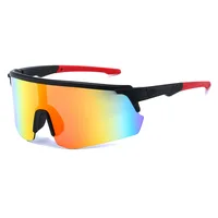 Lunettes de soleil de sport surdimensionnées pour hommes, lunettes de cyclisme, miroir, pour l'extérieur, tendance, enveloppées, Anti-UV, pour l'équitation 2
