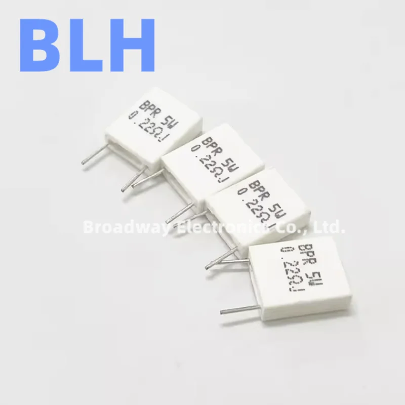 BPR56 5W Non-inductive Ceramic Cement Resistance 0.47R 0.5R 0.68R 1R 2R 2.2R 4.7R 10R 100R Ohm 10PCS