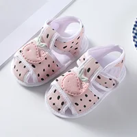 0-12M Newborn Baby Summer Sandals Kids Canvas Shoes Casual Soft Crib Shoes Toddler First Walkers Boys Girls Sandals Crib Newborn 2
