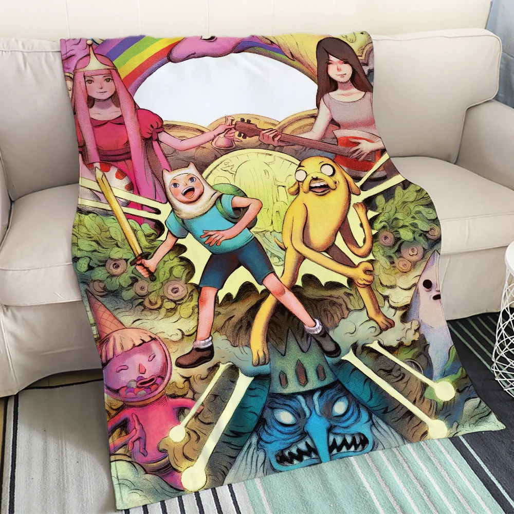 Hairy Blankets for Bed Blanket 150cm X 200cm Adventure Time Luxury Throw Blankets King Size Microfiber Bedding Interior for Home 5