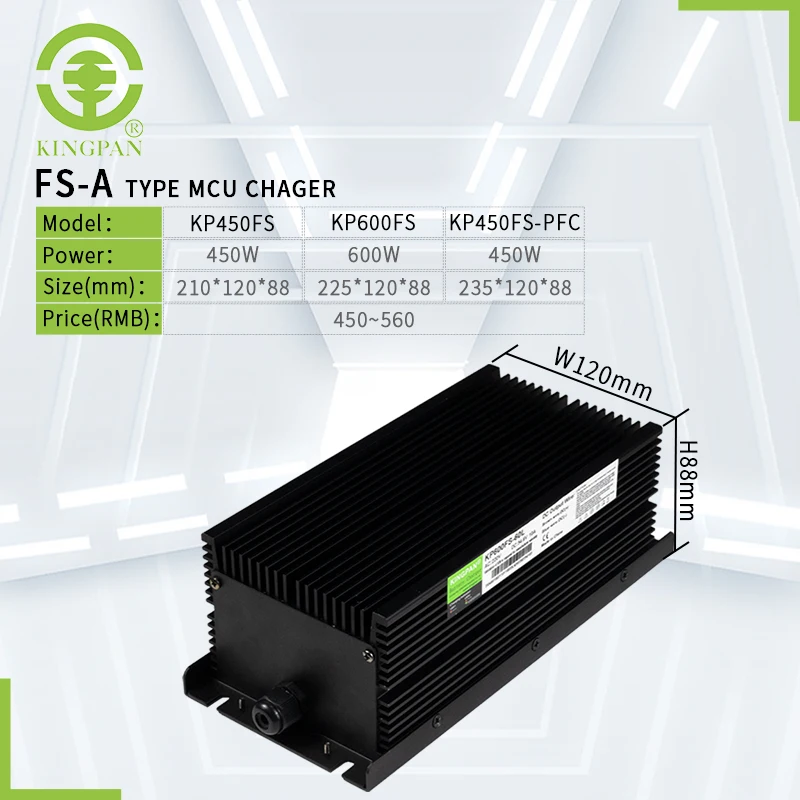 Kingpan KP600FS 12V/30A 24V/18A 36V/12A 48V/10A 60V/8A 72V/6A 72v lithium battery fast charger