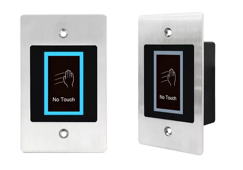 Metal Backlight Infrared Touchless Exit Release Switch Button No Touch Switch IP