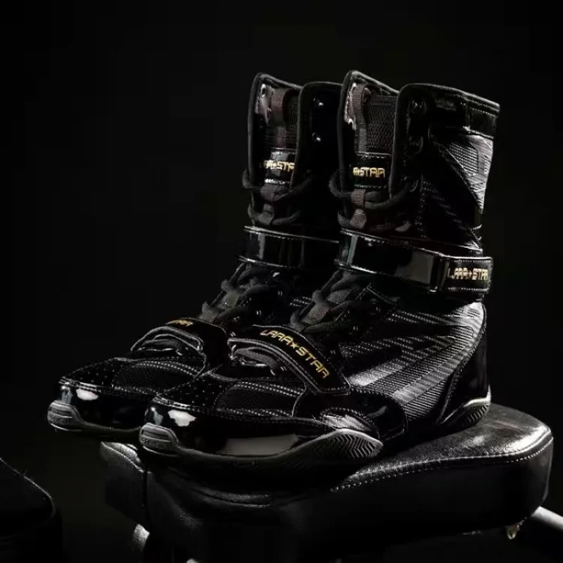 Hot Sale Boxing Shoes for Men Black White Wrestling Boots Mens Rubber Sole Sports Shoes Man Luxury Brand Wrestling
