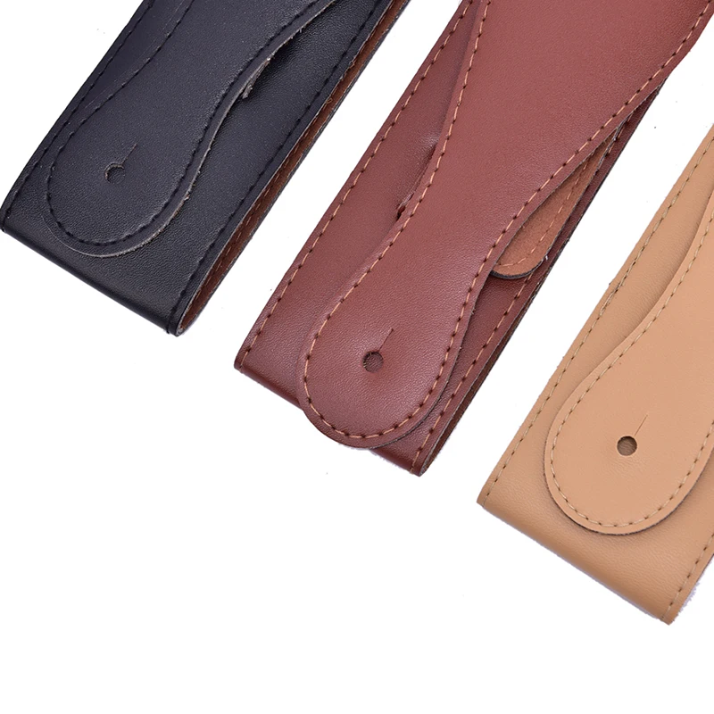 

Adjustable Brown Soft Leather Thick Strap Belt for Electric Acoustic Guitar Bass