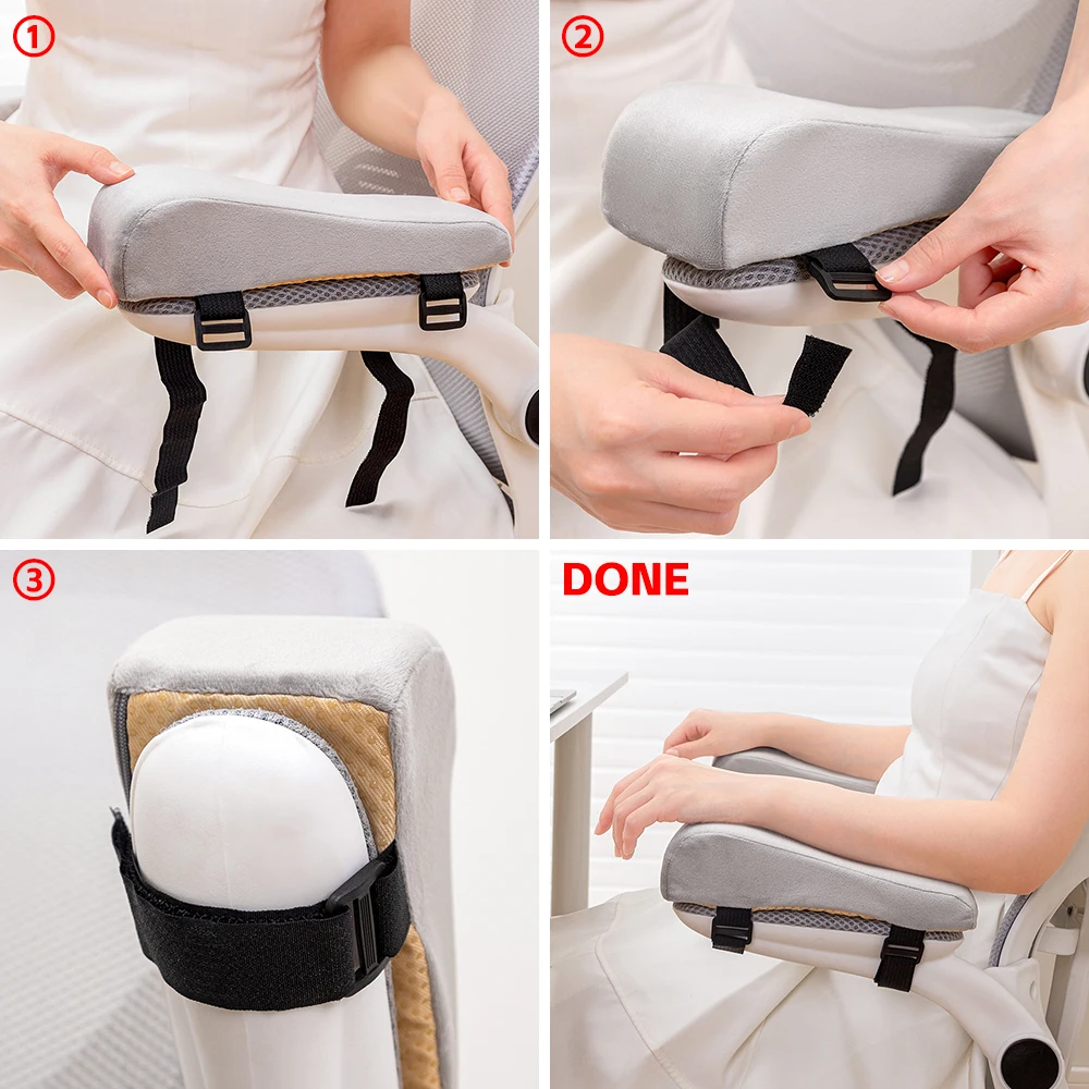 Office Game Chair Armrest Pad Elbow Pillow 5cm Comfortable Support Cushion PU Foam Inner Core Sofa Cushion for Home Armrest Mat 3