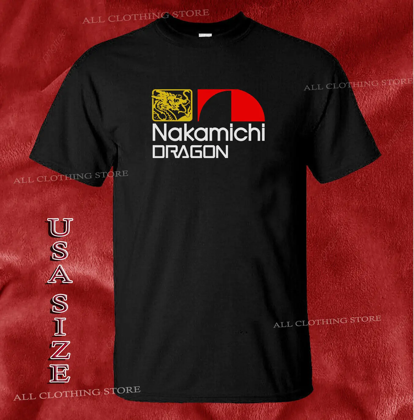Nuova Maglietta Nakamichi Dragon Home Surround Sound System Logo T-Shirt Taglia Usa