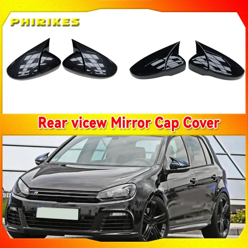 

For Volkswagen VW Scirocco 2009-2018 Door Side Wing Rearview mirror Cover Sticker Trim Car Styling Accessories