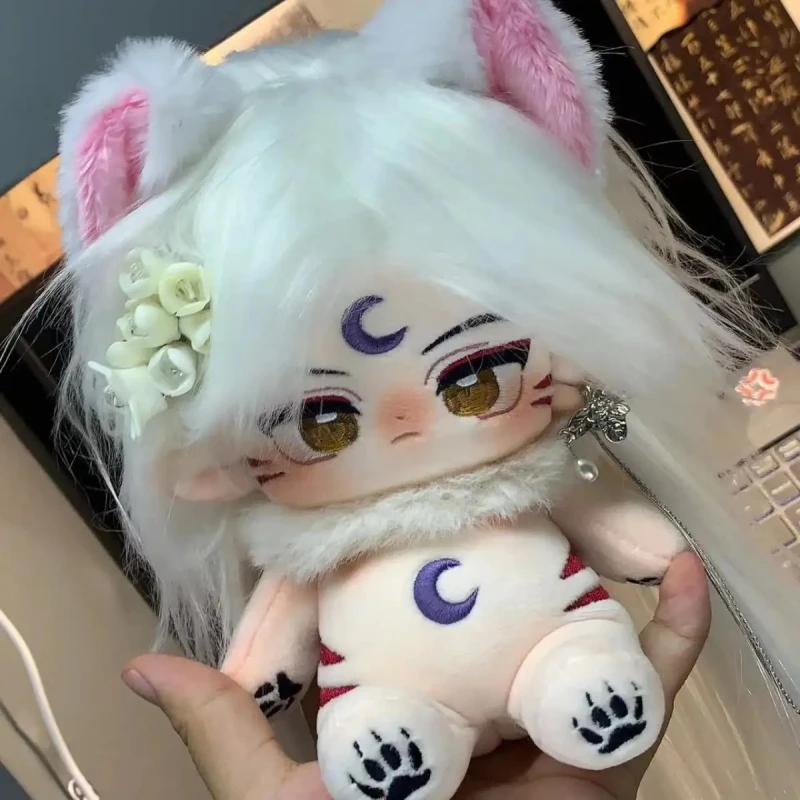 Japanese Anime Inuyasha Sesshoumaru 20cm Plush Dolls Toy Nude Doll Plushie Cosplay 5999 Kids Gift