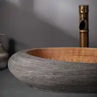 เซรามิคอ่างล้างหน้ารูปไข่ retro ล้างครัวเรือนตารางห้องน้ํายุโรป Jingdezhen 3